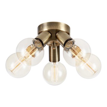 Markslöjd 108553 - Taklampa MAZZO 5xE27/40W/230V mässing