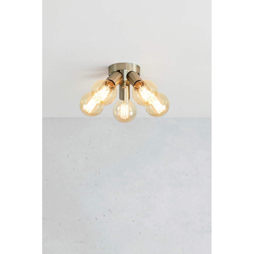 Markslöjd 108554 - Taklampa MAZZO 5xE27/40W/230V matt krom