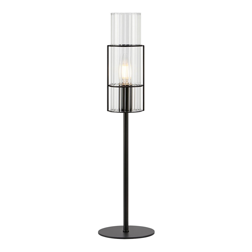 Markslöjd 108555 - Bordslampa TUBO 1xE14/40W/230V 50 cm svart/clear