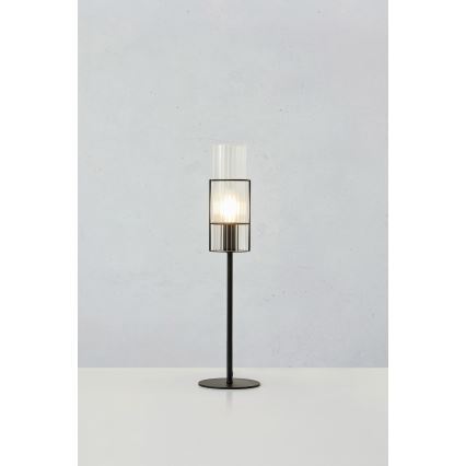 Markslöjd 108555 - Bordslampa TUBO 1xE14/40W/230V 50 cm svart/clear