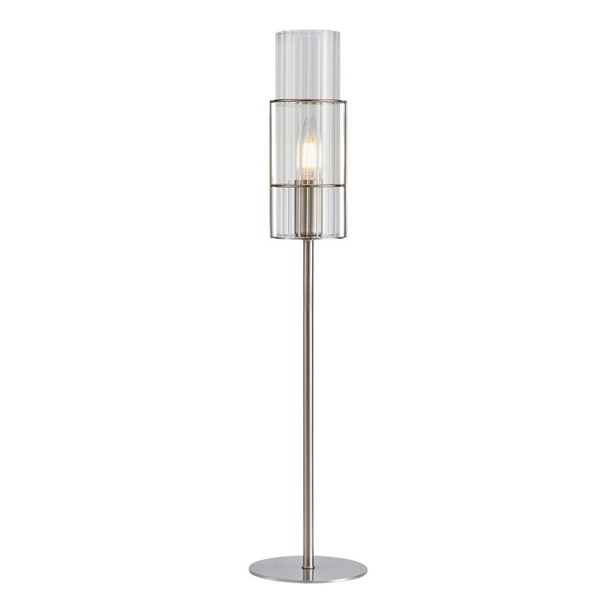 Markslöjd 108558 - Bordslampa TUBO 1xE14/40W/230V 65 cm skinande krom/clear