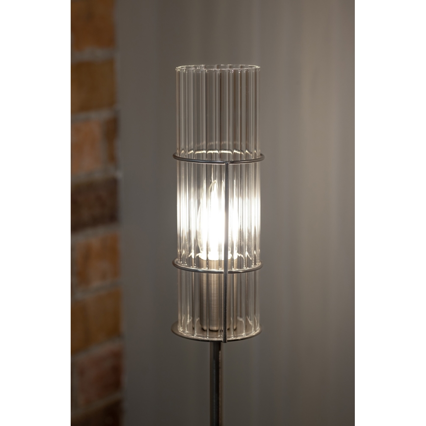 Markslöjd 108558 - Bordslampa TUBO 1xE14/40W/230V 65 cm skinande krom/clear