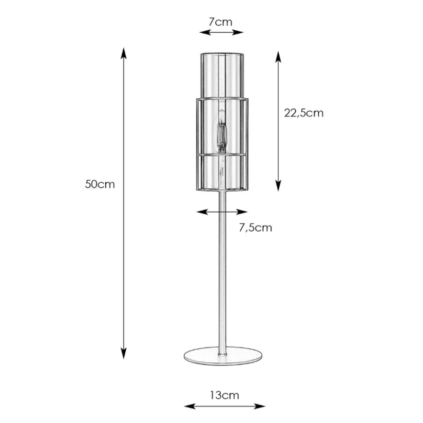 Markslöjd 108559 - Bordslampa TUBO 1xE14/40W/230V 50 cm svart
