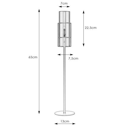 Markslöjd 108560 - Bordslampa TORCIA 1xE14/40W/230V 65 cm svart