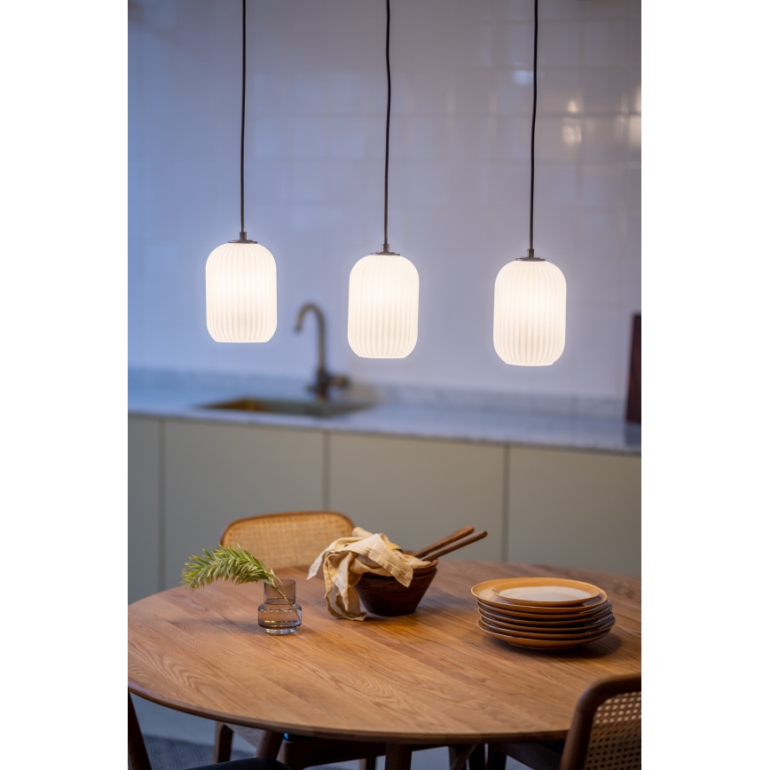 Markslöjd 108563 - Ljuskrona med textilsladd CAVA 3xE14/40W/230V