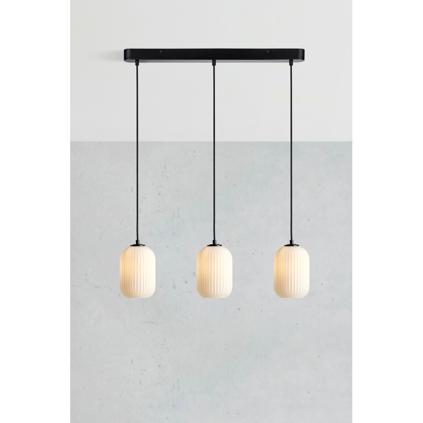 Markslöjd 108563 - Ljuskrona med textilsladd CAVA 3xE14/40W/230V