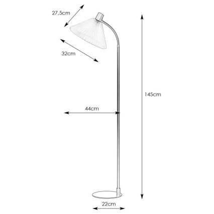 Markslöjd 108568 - Golv lampa MIRA 1xE27/40W/230V svart