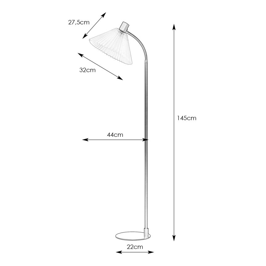 Markslöjd 108568 - Golv lampa MIRA 1xE27/40W/230V svart