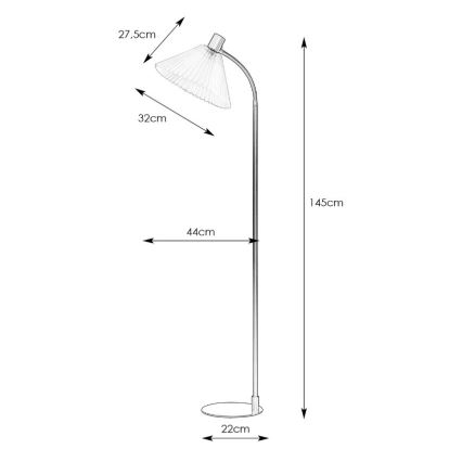 Markslöjd 108569 - Golv lampa MIRA 1xE27/40W/230V guld