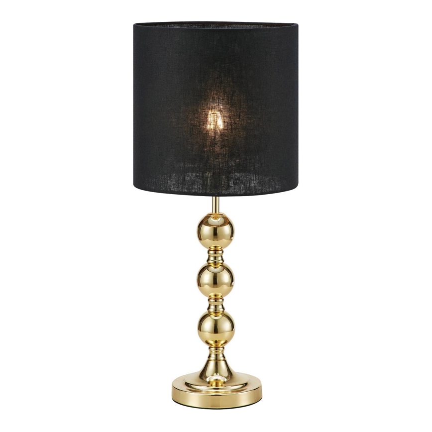 Markslöjd 108574 - Bordslampa OCTO 1xE27/40W/230V svart/guld