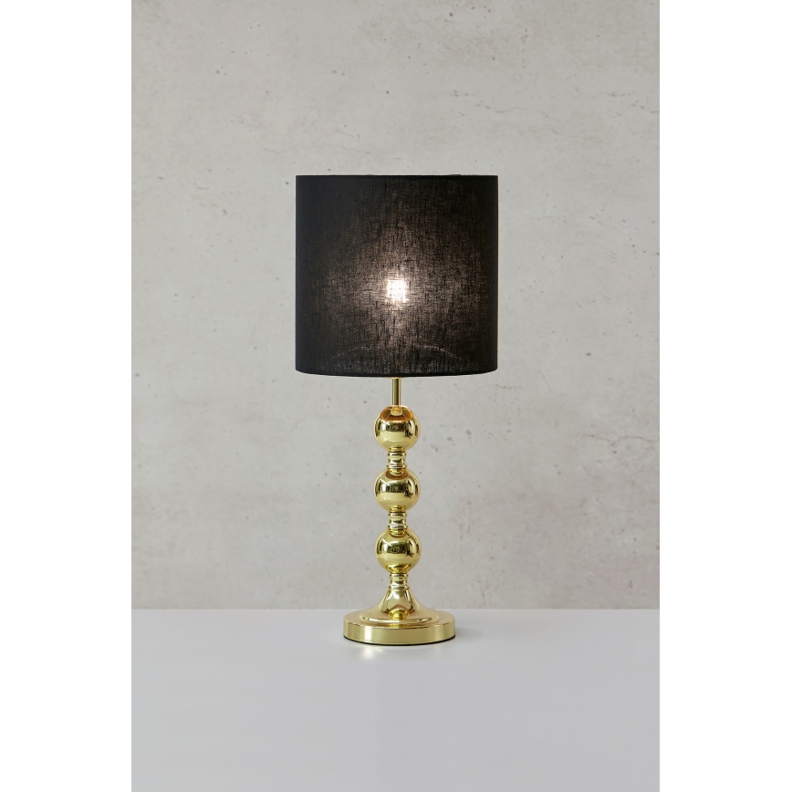 Markslöjd 108574 - Bordslampa OCTO 1xE27/40W/230V svart/guld