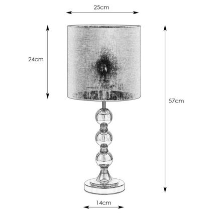 Markslöjd 108575 - Bordslampa OCTO 1xE27/40W/230V beige/svart