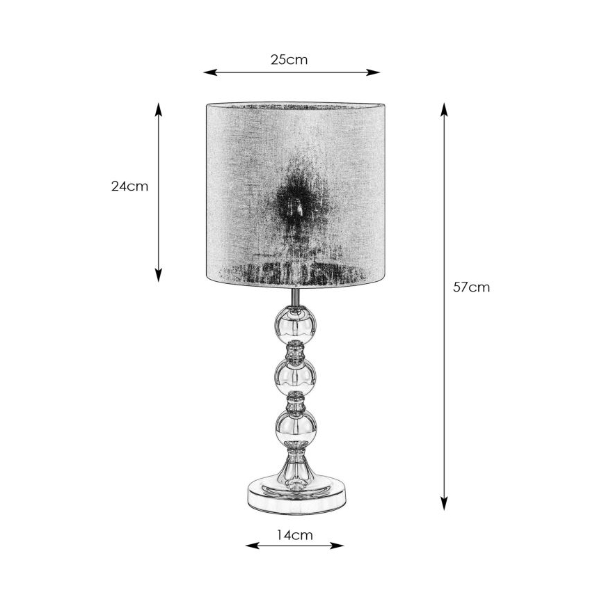 Markslöjd 108575 - Bordslampa OCTO 1xE27/40W/230V beige/svart