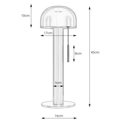 Markslöjd 108576 - Bordslampa COSTA 2xG9/18W/230V svart/guld