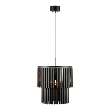 Markslöjd 108581 - Ljuskrona med textilsladd VIENTO 1xE27/40W/230V svart