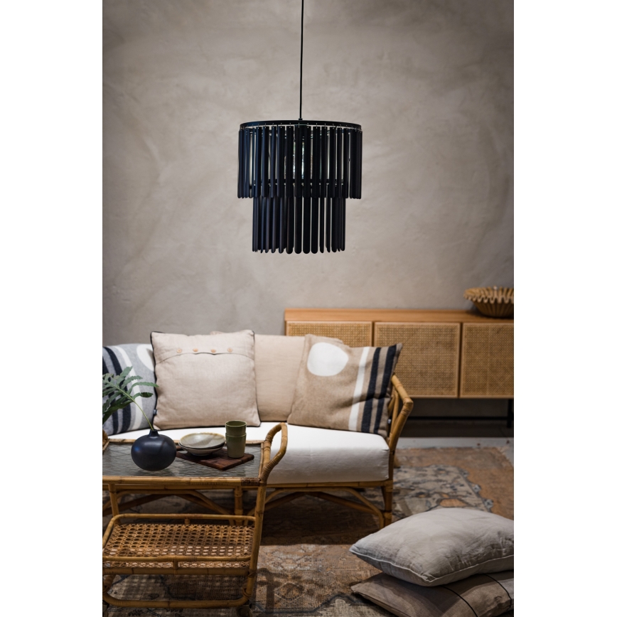 Markslöjd 108581 - Ljuskrona med textilsladd VIENTO 1xE27/40W/230V svart