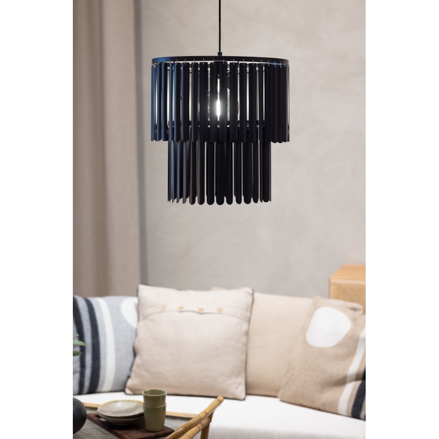 Markslöjd 108581 - Ljuskrona med textilsladd VIENTO 1xE27/40W/230V svart