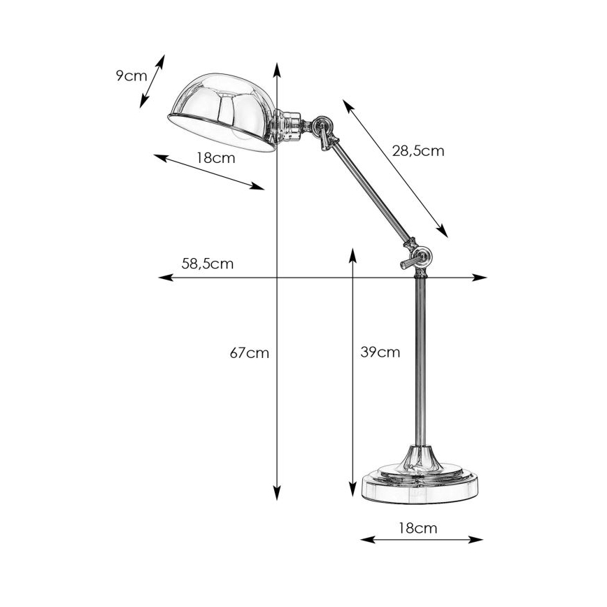Markslöjd 108584 - Bordslampa PORTLAND 1xE27/40W/230V svart