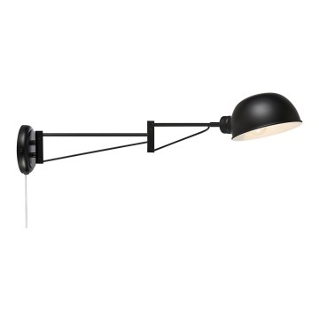 Markslöjd 108587 - Vägglampa PORTLAND 1xE27/40W/230V svart