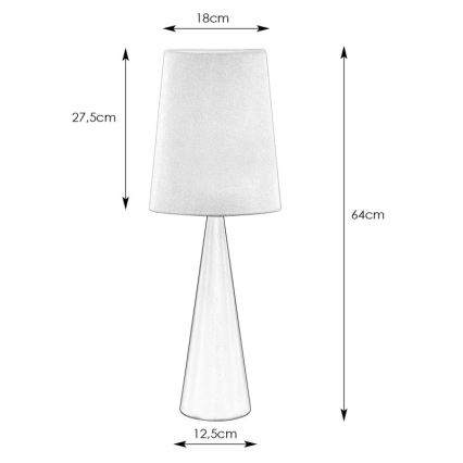 Markslöjd 108597 - Bordslampa CONUS 1xE14/40W/230V vit/svart