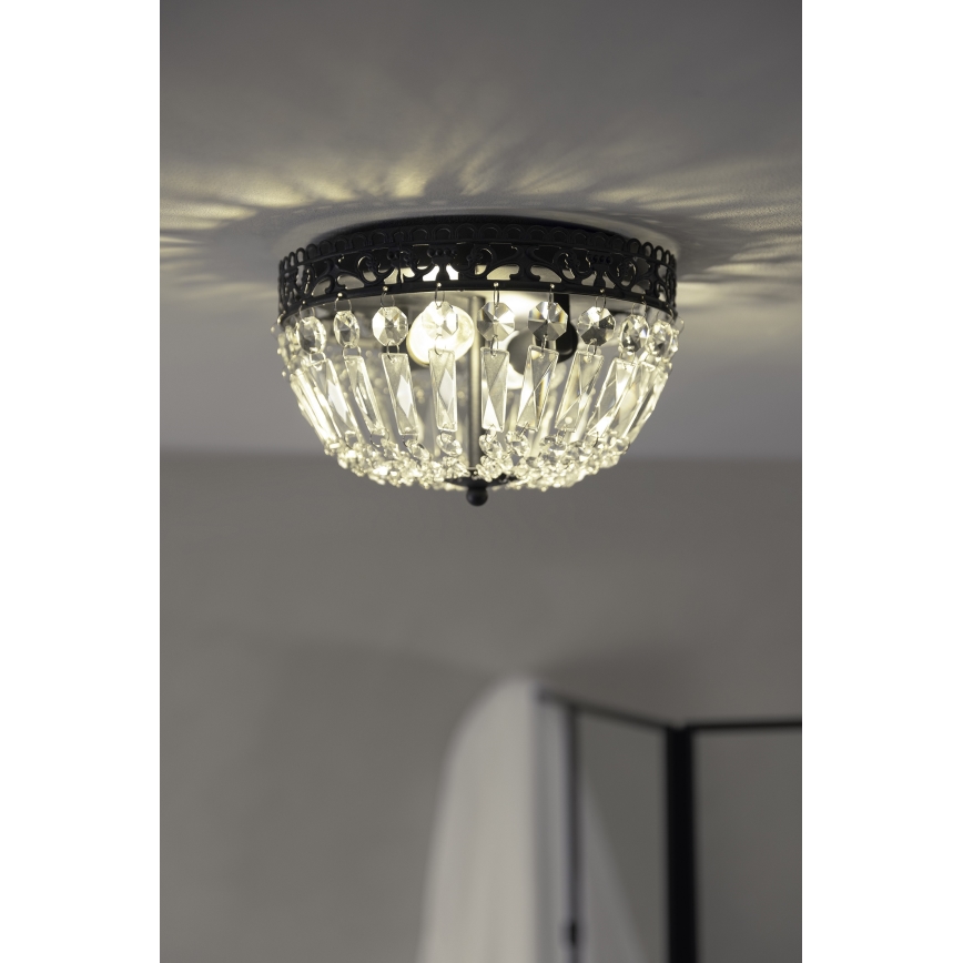 Markslöjd 108598 - Taklampa ETIENNE 2xE14/40W/230V svart
