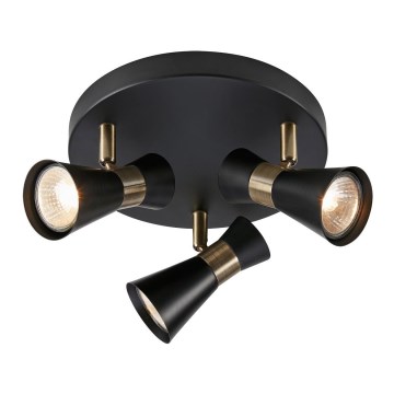 Markslöjd 108626 - Spotlight FOLIE 3xGU10/7W/230V svart/mässing