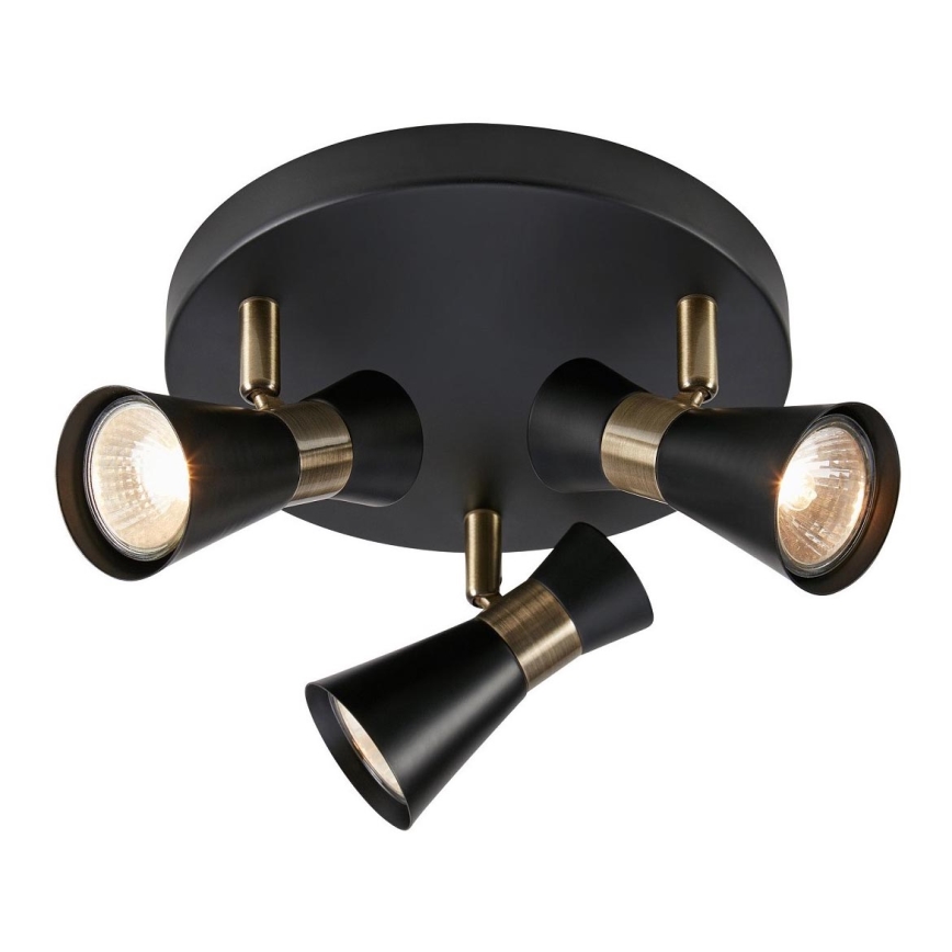 Markslöjd 108626 - Spotlight FOLIE 3xGU10/7W/230V svart/mässing