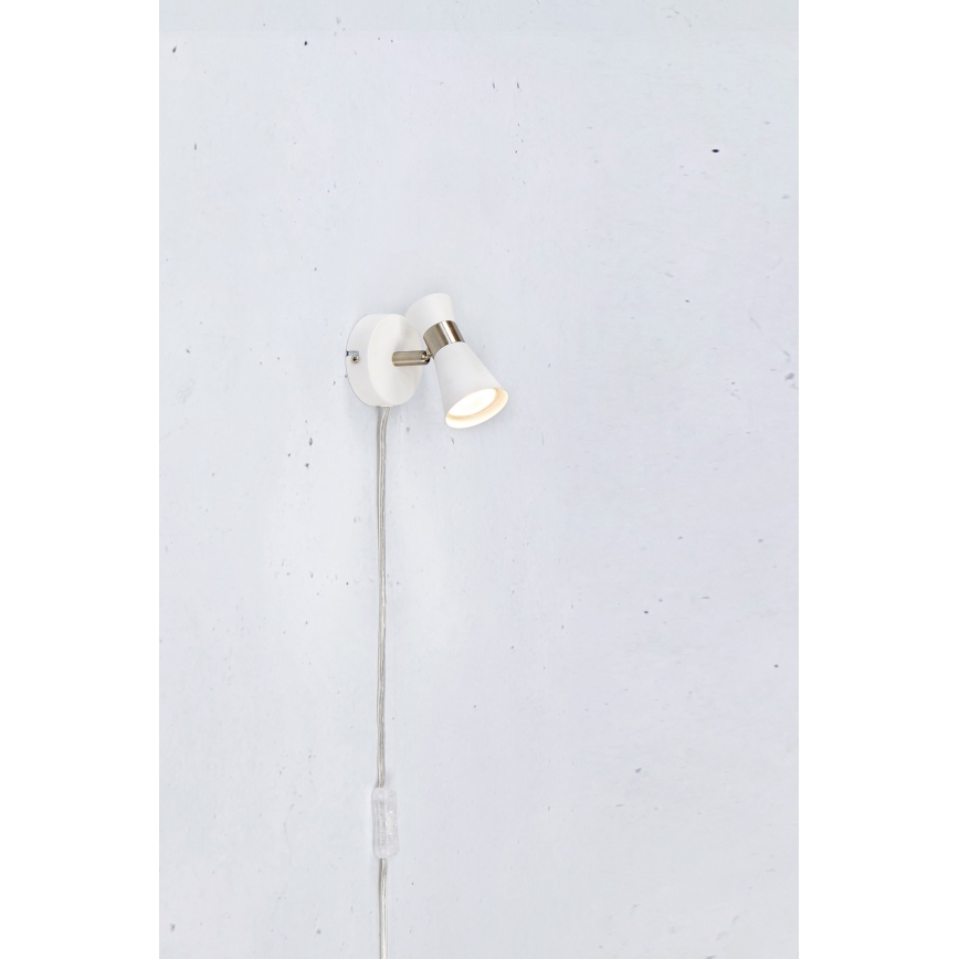 Markslöjd 108627- Väggspotlight FOLIE 1xGU10/7W/230V vit/matt krom