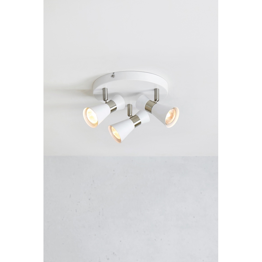 Markslöjd 108628 - Spotlight FOLIE 3xGU10/7W/230V vit/matt krom