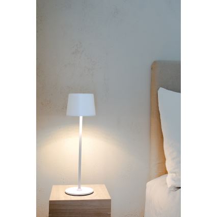 Markslöjd 108654 - LED Ljusreglerad rechargeable lampa FIORE LED/2W/5V IP44 38 cm vit