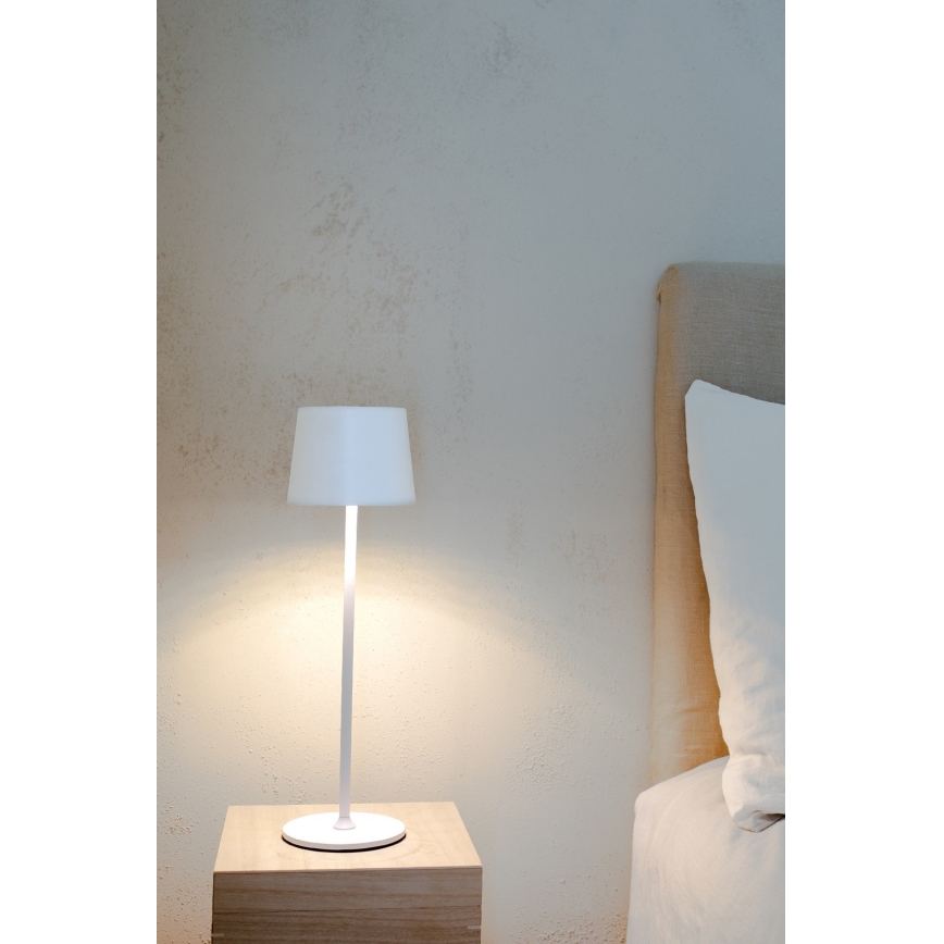 Markslöjd 108654 - LED Ljusreglerad rechargeable lampa FIORE LED/2W/5V IP44 38 cm vit