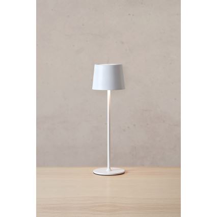 Markslöjd 108654 - LED Ljusreglerad rechargeable lampa FIORE LED/2W/5V IP44 38 cm vit
