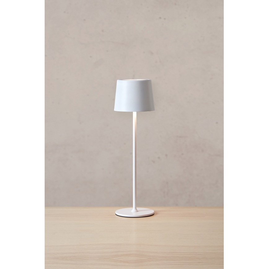 Markslöjd 108654 - LED Ljusreglerad rechargeable lampa FIORE LED/2W/5V IP44 38 cm vit