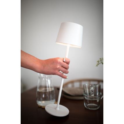 Markslöjd 108654 - LED Ljusreglerad rechargeable lampa FIORE LED/2W/5V IP44 38 cm vit