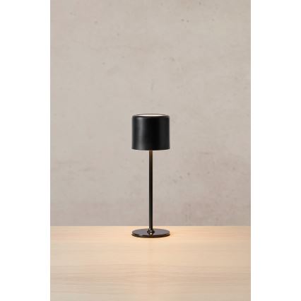 Markslöjd 108657 - LED Ljusreglerad uppladdningsbar bordslampa FILO LED/2W/5V IP44 30 cm svart