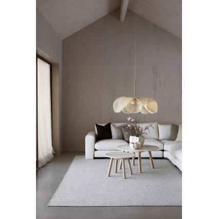 Markslöjd 108661 - Ljuskrona med textilsladd STYRKA 1xE27/40W/230V diameter 75 cm beige