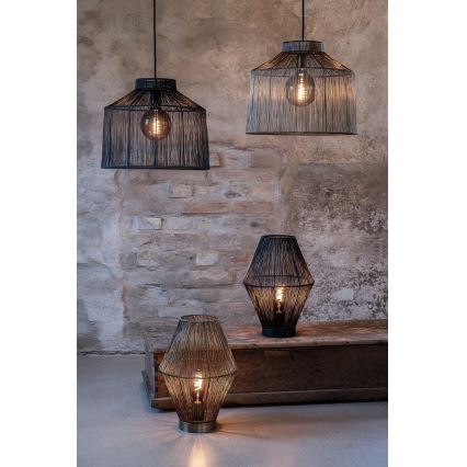 Markslöjd 108667 - Ljuskrona med textilsladd CAPANNA 1xE27/40W/230V mässing