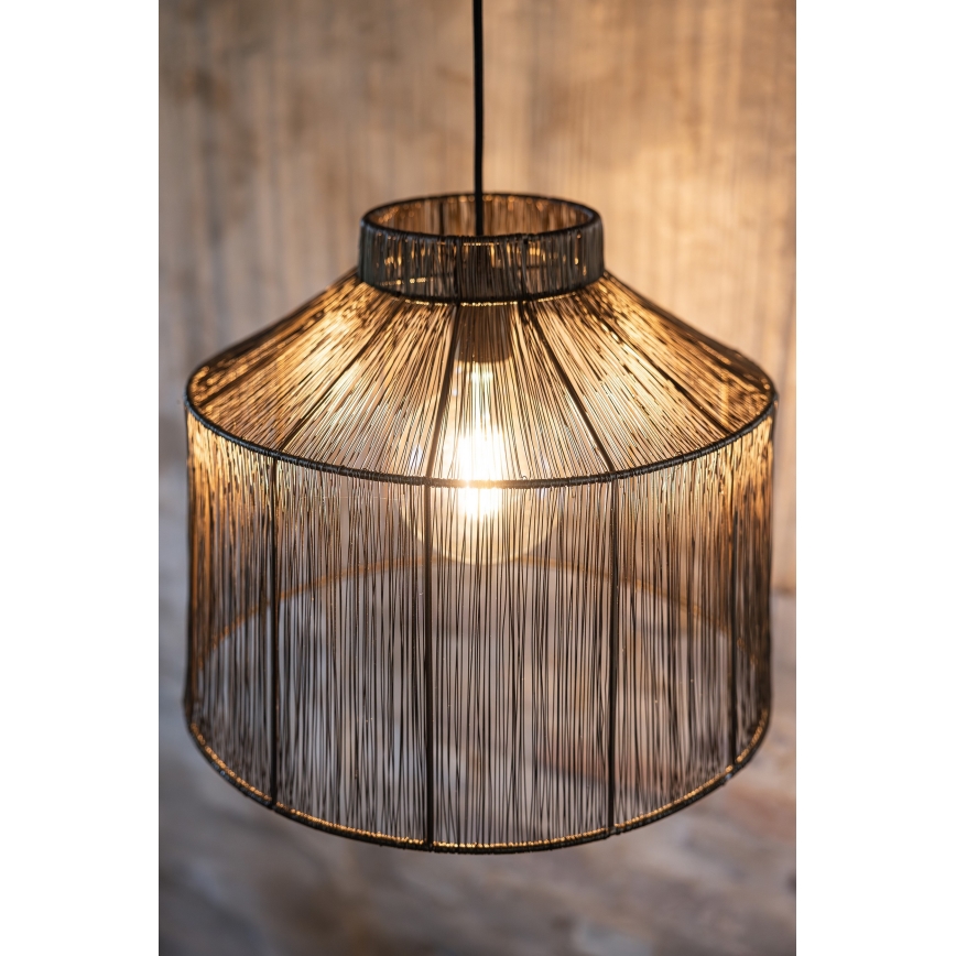 Markslöjd 108667 - Ljuskrona med textilsladd CAPANNA 1xE27/40W/230V mässing