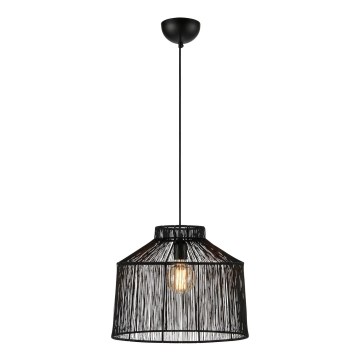 Markslöjd 108668 - Ljuskrona med textilsladd CAPANNA 1xE27/40W/230V svart