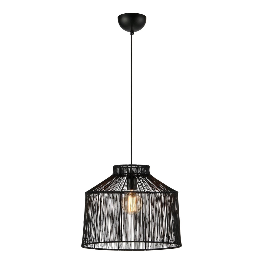 Markslöjd 108668 - Ljuskrona med textilsladd CAPANNA 1xE27/40W/230V svart