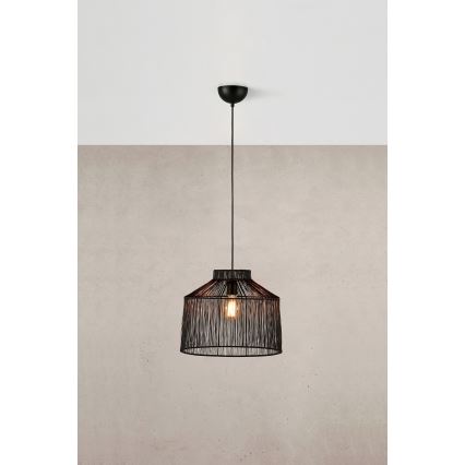 Markslöjd 108668 - Ljuskrona med textilsladd CAPANNA 1xE27/40W/230V svart