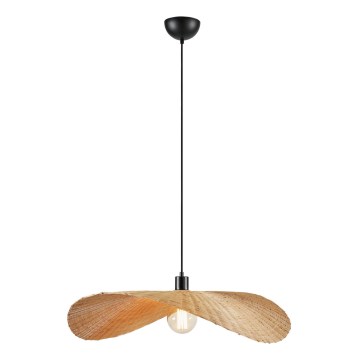 Markslöjd 108677 - Ljuskrona med textilsladd RAYO 1xE27/40W/230V beige/Bambu