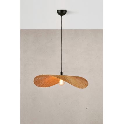 Markslöjd 108677 - Ljuskrona med textilsladd RAYO 1xE27/40W/230V beige/Bambu