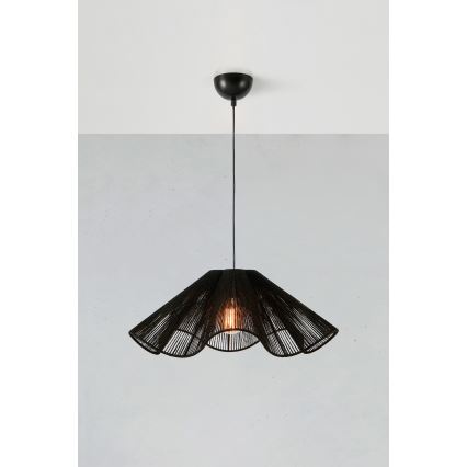 Markslöjd 108682 - Ljuskrona med textilsladd NAMI 1xE27/40W/230V svart