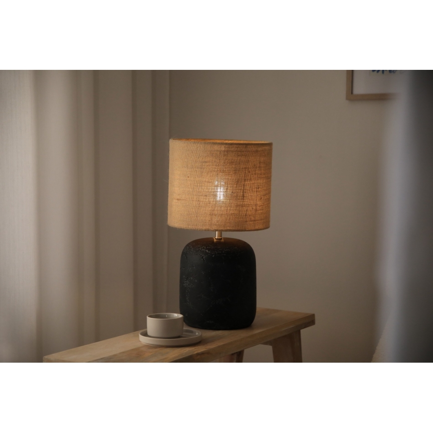 Markslöjd 108684 - Bordslampa MONTAGNA 1xE14/40W/230V 45 cm beige/svart