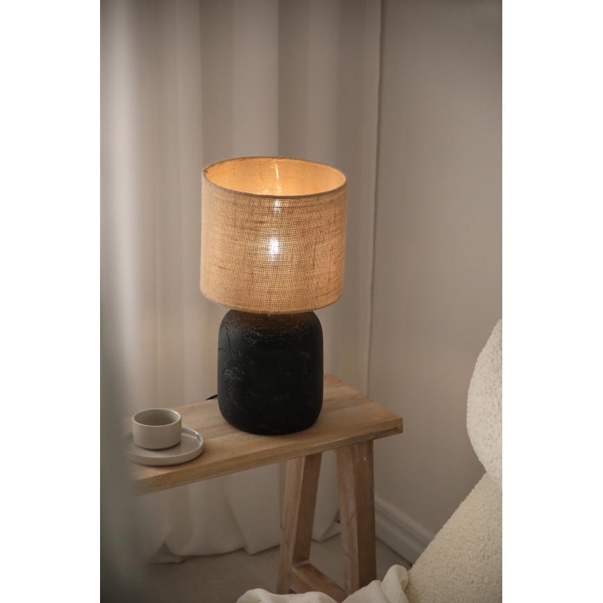 Markslöjd 108684 - Bordslampa MONTAGNA 1xE14/40W/230V 45 cm beige/svart