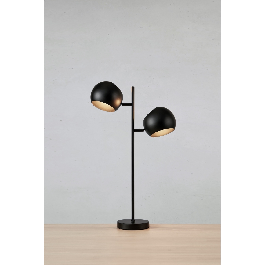 Markslöjd 108691 - Bordslampa EDGAR 2xE14/40W/230V svart
