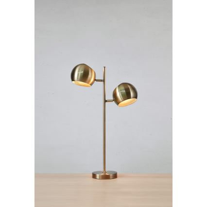 Markslöjd 108692 - Bordslampa EDGAR 2xE14/40W/230V guld