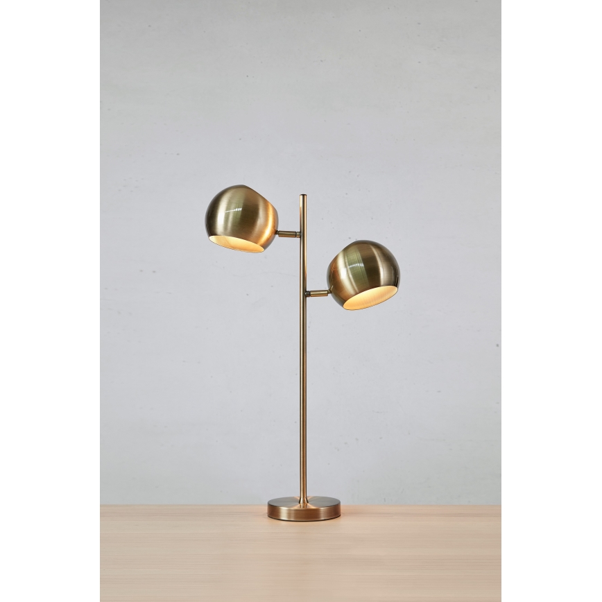 Markslöjd 108692 - Bordslampa EDGAR 2xE14/40W/230V guld