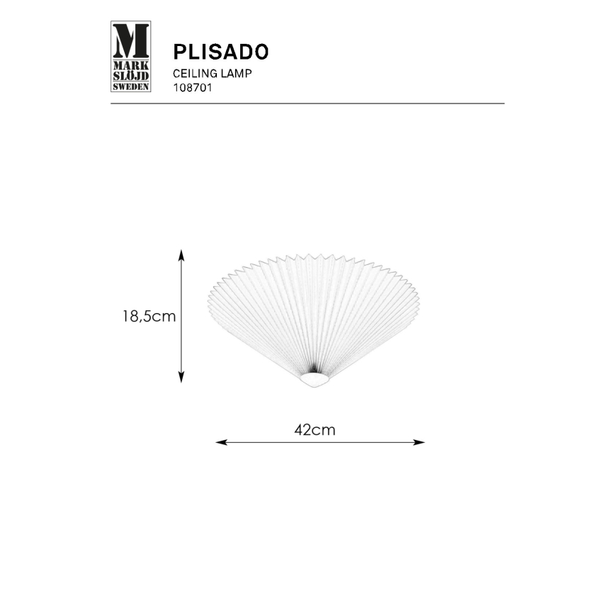 Markslöjd 108701 - Taklampa PLISADO 3xE14/40W/230V diameter 42 cm vit